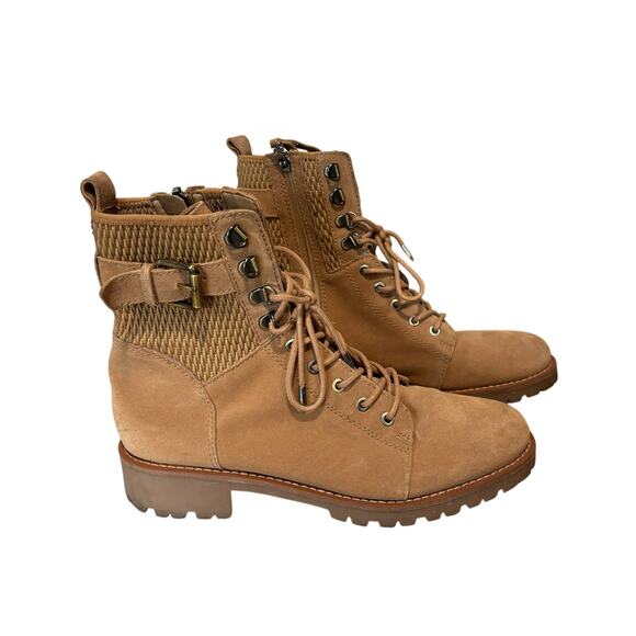 UTILITY STYLE Sam Edelman Jansen Boots – Suede Combat Buckle Detail – Size 8 - Picture 3 of 8